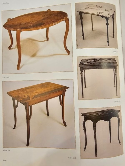 Emile Gallé Table à Ecrire Art Nouveau "Ombelles et Papillons"