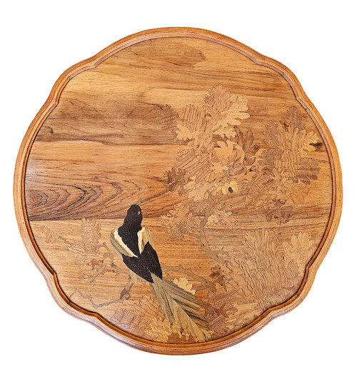 Emile Gallé Table Basse Art Nouveau "La Pie"
