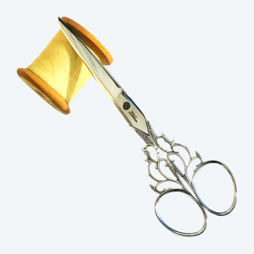Pair De Ciseaux De Lingère Couture Signée Dentelle d'Acier Art Nouveau fin XIXe Début XXe