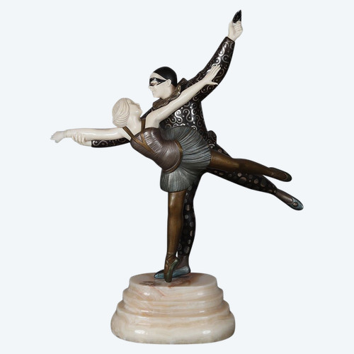 Alexandre KELETY 1874/1940, criselefantino 48 cm, Art Déco, le ballerine