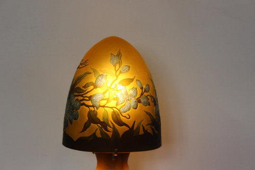 Gallé Tip Mushroom Lamp About 1980