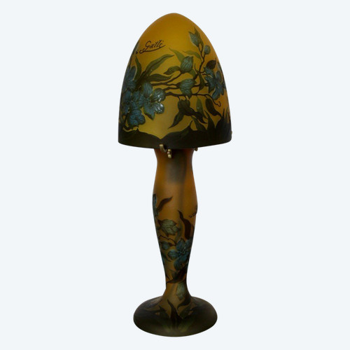 Gallé Tip Mushroom Lamp About 1980