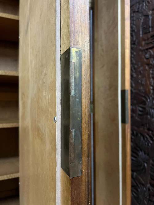 Louis XVI walnut armoire library circa 1850