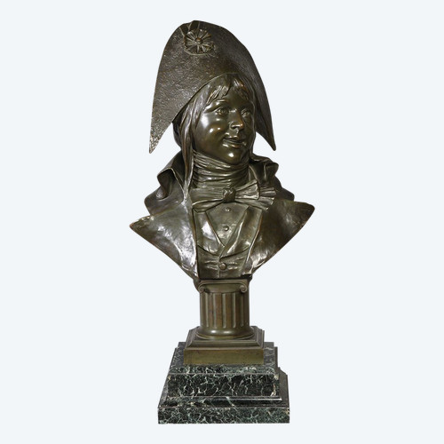 Bronzo XIX secolo, 69 cm, firmato Alfred RICHARD 1844/1884, Bambino rivoluzionario