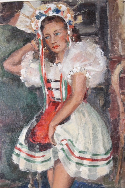 Hungarian dancer, dated 1941, 125 cm, signed Willy JOCQUE 1900/1960