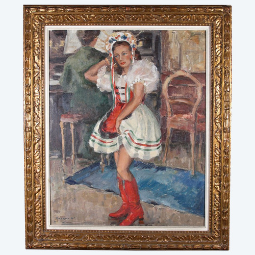 Hungarian dancer, dated 1941, 125 cm, signed Willy JOCQUE 1900/1960