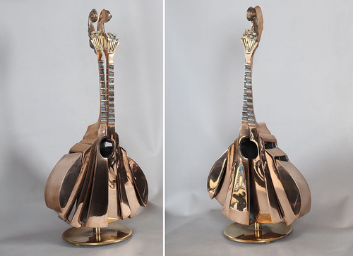ARMAN 1928/2005, Gilded bronze, Cut-out mandolin