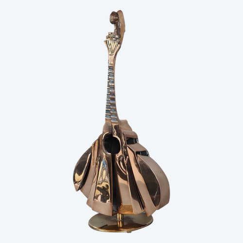 ARMAN 1928/2005, Gilded bronze, Cut-out mandolin