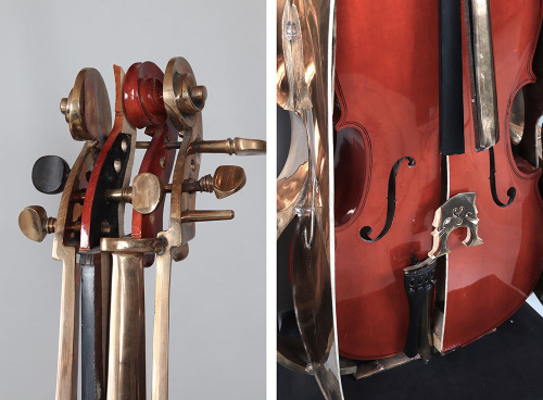 ARMAN 1928/2005, in the series “Destruction” the cello, 120 cm