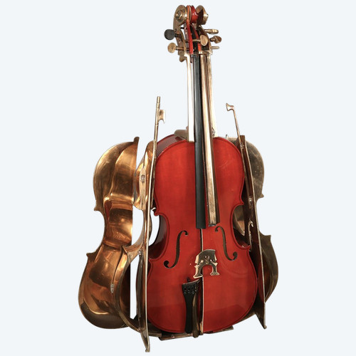 ARMAN 1928/2005, in the series “Destruction” the cello, 120 cm