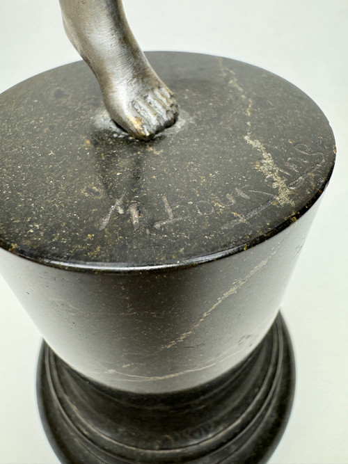 Bouraine Art Deco Scultura in bronzo La corda tesa 