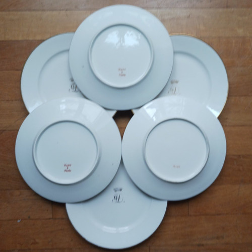 Nast Factory - set of 6 Empire dessert plates, Restoration - count's crown