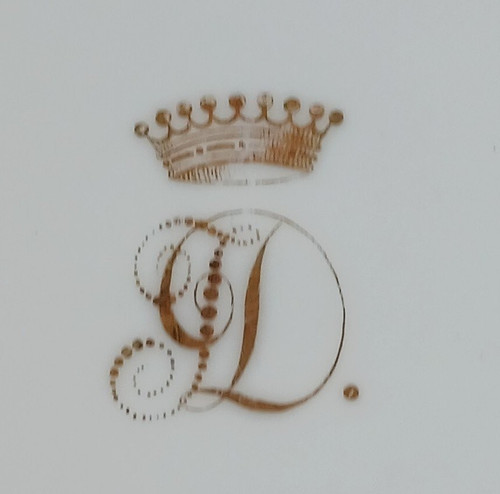 Nast Factory - set of 6 Empire dessert plates, Restoration - count's crown
