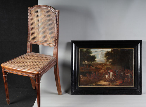 French School of the 17th century, Circle of Van Der Meulen 1632/1690, The Attack on the Convoy