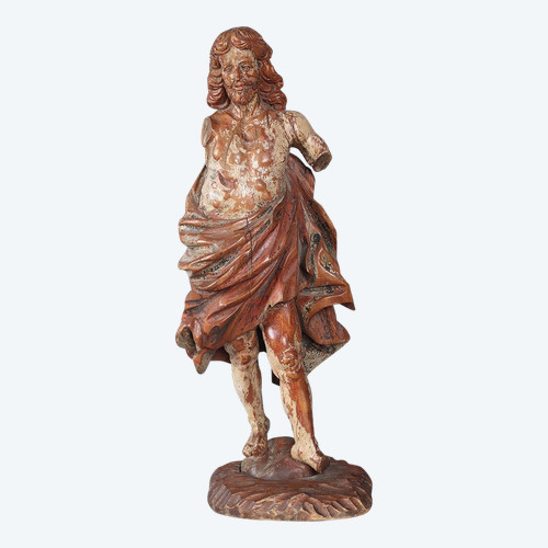 Christ from the 17th century, 88cm, in solid wood, Polychrome