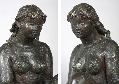 Bronze Octavio VICENT 1913/1999, La Baigneuse, Bronze à la cire perdue.