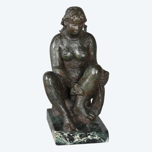 Bronze Octavio VICENT 1913/1999, La Baigneuse, Bronze à la cire perdue.