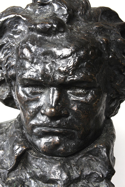 Grande bronzo inizi del XX secolo, Beethoven secondo Ugo CIPRIANI 1887/1960