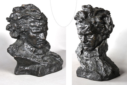 Grande bronzo inizi del XX secolo, Beethoven secondo Ugo CIPRIANI 1887/1960