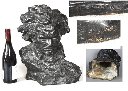Grande bronzo inizi del XX secolo, Beethoven secondo Ugo CIPRIANI 1887/1960