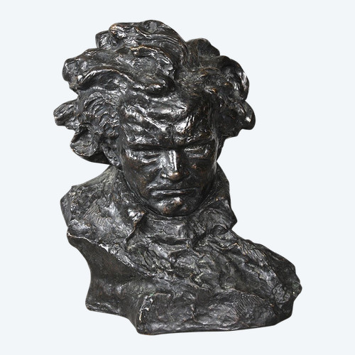 Grande bronzo inizi del XX secolo, Beethoven secondo Ugo CIPRIANI 1887/1960