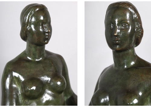 Gilbert PRIVAT 1892/1969, Bronzo 55 cm, Art Déco, fondatore Susse et Frères, Parigi