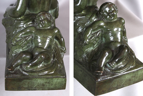 Gilbert PRIVAT 1892/1969, Bronzo 55 cm, Art Déco, fondatore Susse et Frères, Parigi