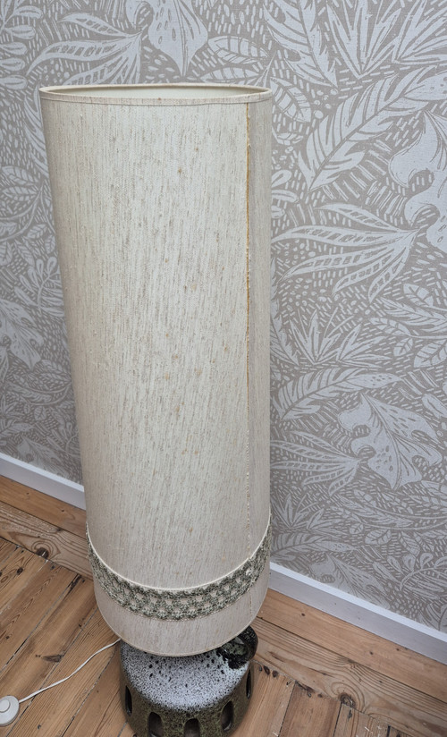 Fat lava ceramic floor lamp by Scheurich - West Germany 1970
