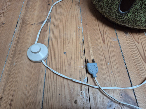 Fat lava ceramic floor lamp by Scheurich - West Germany 1970