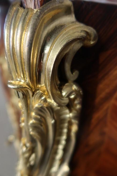 Marquetry chest of drawers stamped "Perreau"