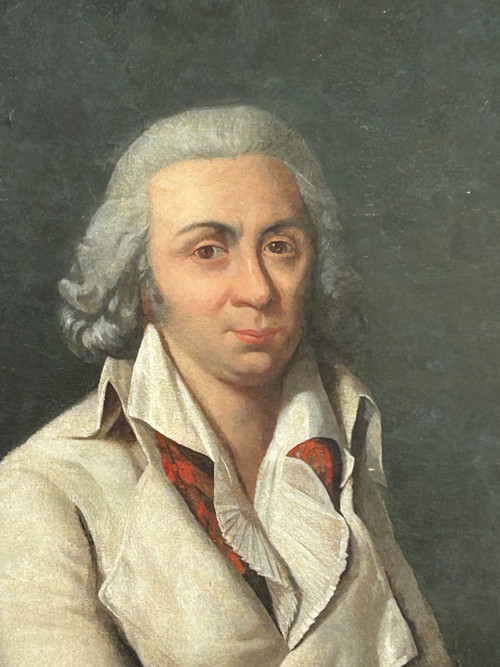 Ritratto - Coppia Di Ritratti Di Coppia E Bambino Del Periodo Direttorio O Impero H 92 Cm