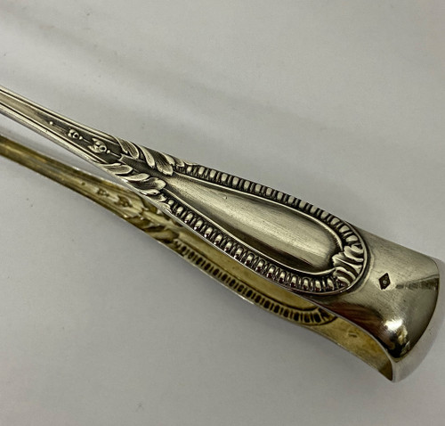 Solid silver sugar tongs