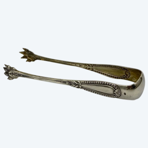Solid silver sugar tongs