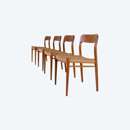 4 sedie danesi di Niels Otto Møller in teak