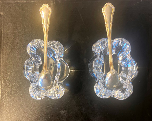 Pair of DAUM salt cellars
