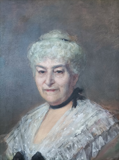 Ferdinand Humbert (1842-1934) Gemälde Öl auf Leinwand Porträt 1911