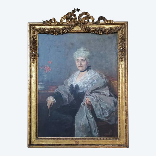 Ferdinand Humbert (1842-1934) Gemälde Öl auf Leinwand Porträt 1911