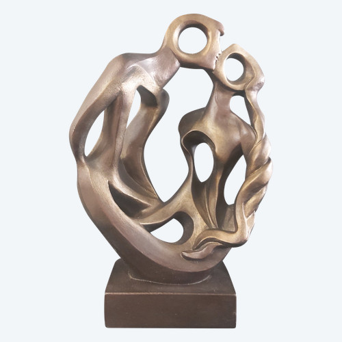 "Fedi nuziali", Alleanze in francese, scultura contemporanea di Martel