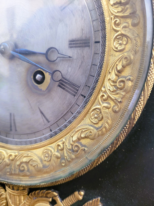 Clock with Warrior Helmet, Bronze, 19th Century