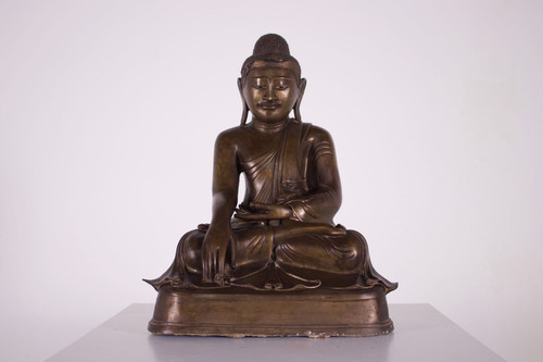 Burmese bronze Buddha, Mandalay period.