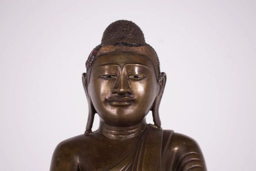 Burmese bronze Buddha, Mandalay period.