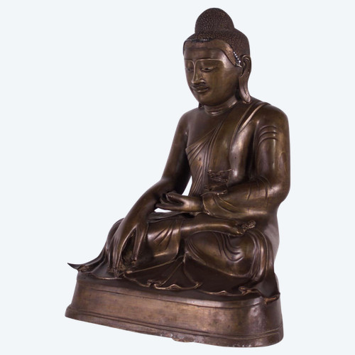 Burmese bronze Buddha, Mandalay period.