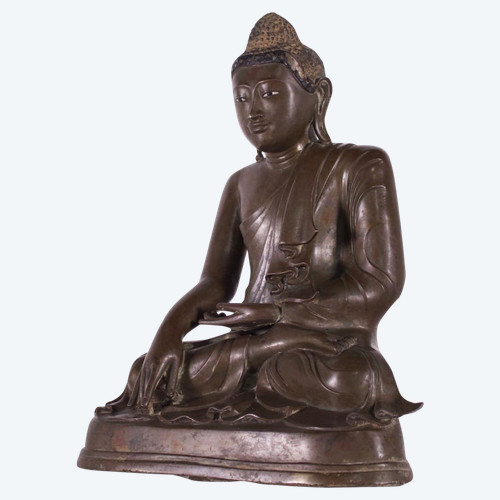 Burmese bronze Buddha, Mandalay period.