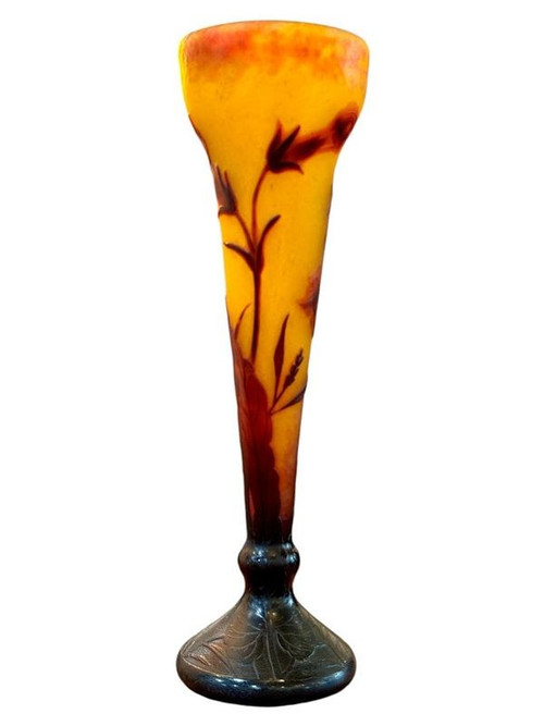 Daum Nancy Vase "Fleurs de tabac"