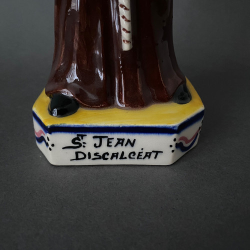 Saint Jean Discalceat Henriot Quimper 20th century earthenware subject