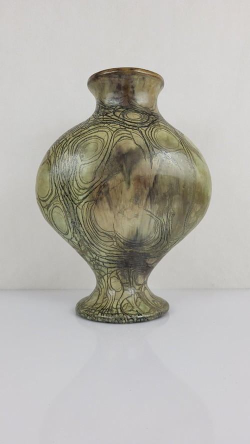 Vase en Grès par Anne Marie Sybesma De Bay Alias Miep