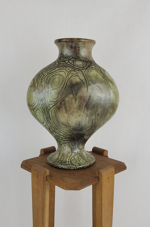 Vase en Grès par Anne Marie Sybesma De Bay Alias Miep