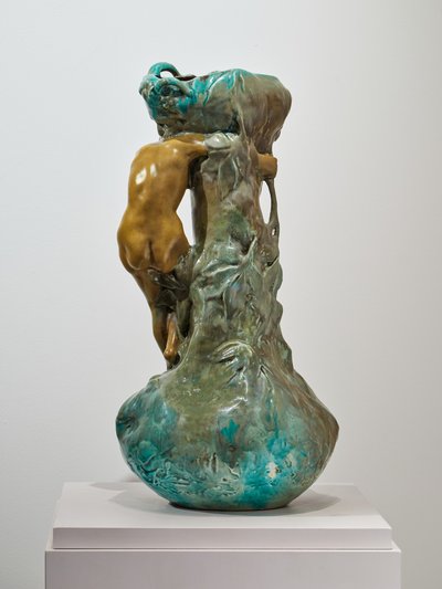 Ernest Bussière, Vase à la Nymphe, Art Nouveau