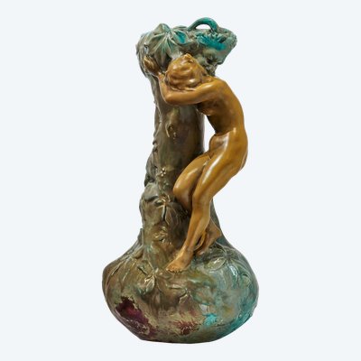 Ernest Bussière, Vase à la Nymphe, Art Nouveau