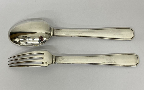 Solid silver christening cutlery